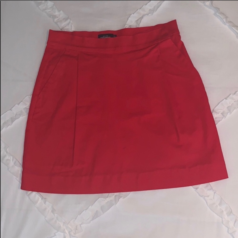 Red Kate Spade skirt